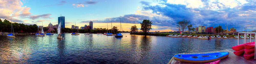 Wall Art - Photograph - Boston Skyline Panoramic Sunset by Joann Vitali