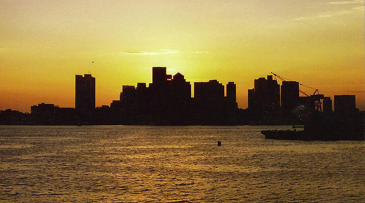 Wall Art - Photograph - Boston Sunset Silhouette  by Brian MacLean