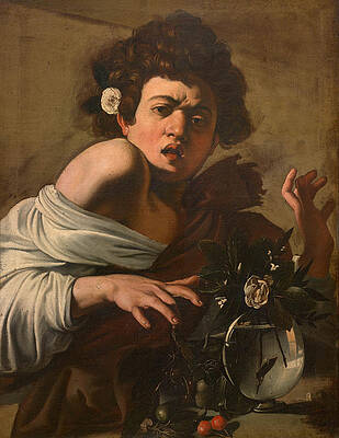 Boy Bitten by a Lizard. Version 2 Print by Caravaggio