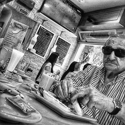 Wall Art - Photograph - Breakfast Time

#man #eat #food #bar by Rafa Rivas