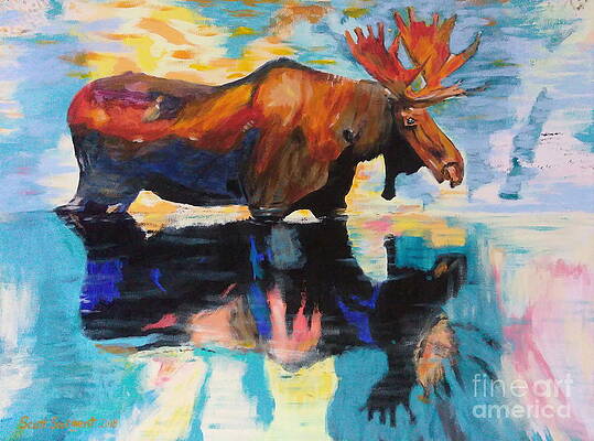 Colorful Moose Paintings Page 3 Of 3 Fine Art America