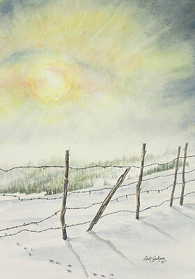 Barbed Wire Fence Paintings Fine Art America