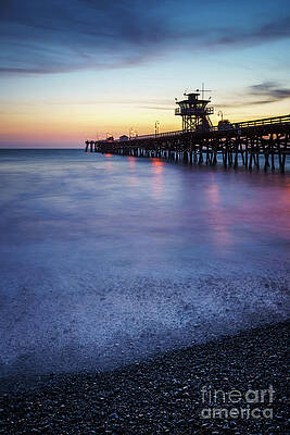 Wall Art - Photograph - California San Clemente Pier at Sunset Picture by Paul Velgos