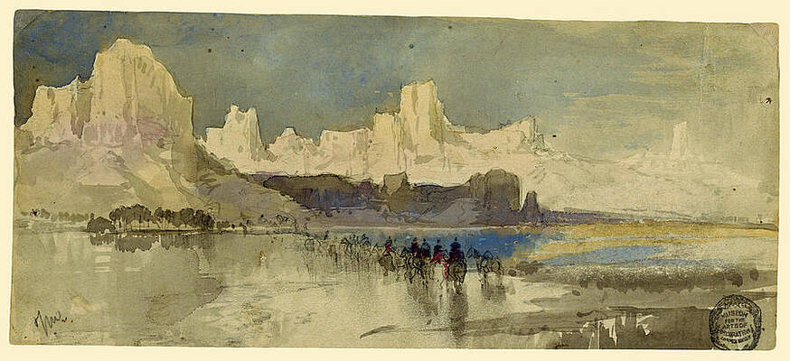 Canyon of the Rio Virgin, South Utah, 1873 Print by Thomas Moran
