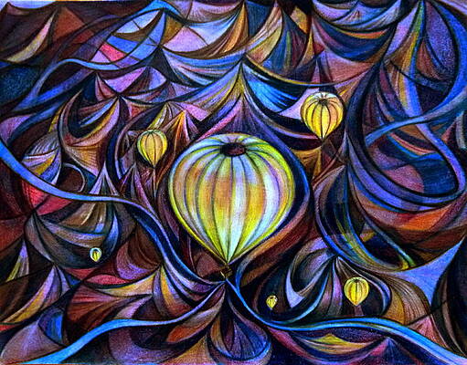 Wall Art - Drawing - Cappadocia Sunrise by Anna Duyunova