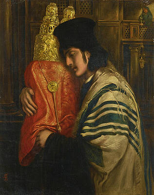 Carrying the Scrolls of the Law Print by Simeon Solomon