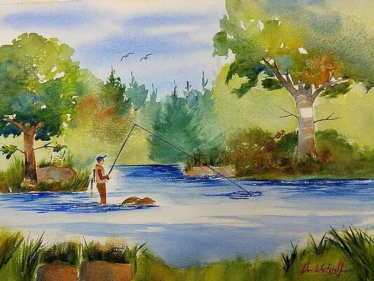 Fly Fishing Watercolor Paintings for Sale (Page #2 of 4) - Fine Art America