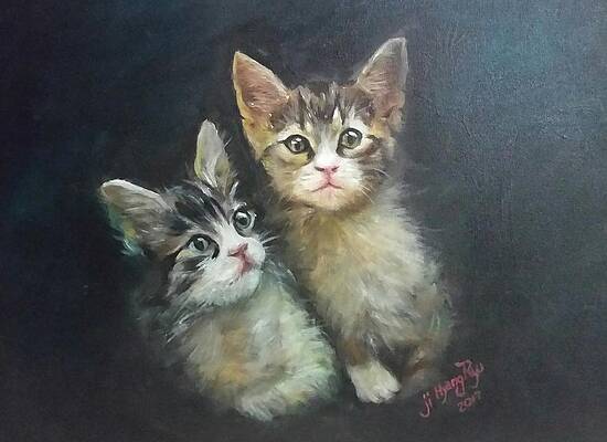  Painting - Cats by Ji Ryu