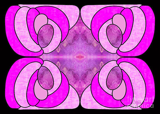 Wall Art - Digital Art - Centered Visions Abstract Macro Transformations by Omashte by Omaste Witkowski