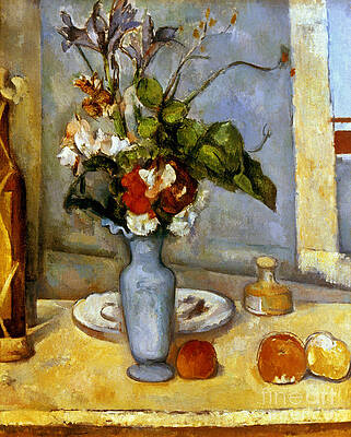 Wall Art - Painting - Blue Vase, 1885-87 by Paul Cezanne