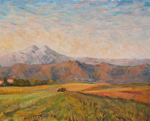 Wall Art - Painting - Changing light triptych part 2 by Marco Busoni