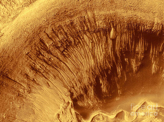 Wall Art - Photograph - Channeled Aprons, Mars by Nasa