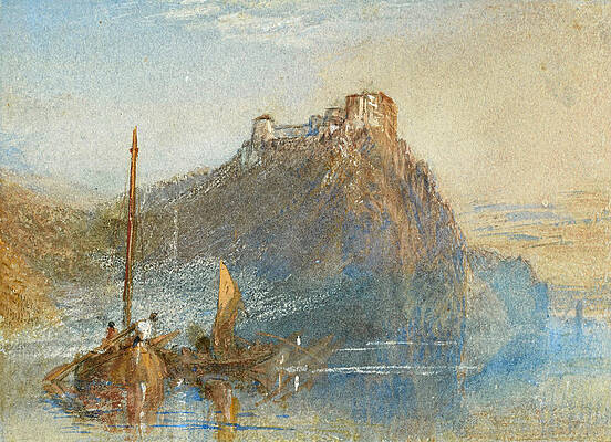 Chateau de Clermont on the River Loire. France Print by Joseph Mallord William Turner