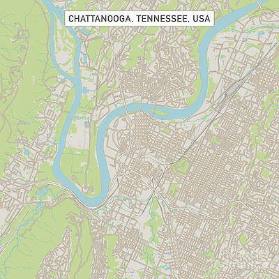 Map Of Downtown Chattanooga
