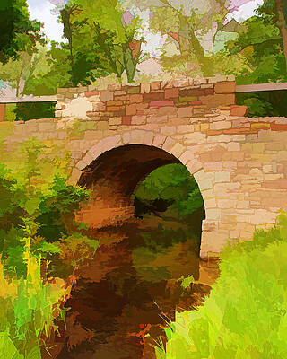 Wall Art - Photograph - Chicken Creek Bridge DWC by Kevin Anderson