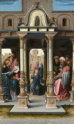 Christ among the Doctors Print by Bernard van Orley