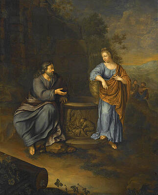 Christ and the Woman of Samaria Print by Frans van Mieris the Younger
