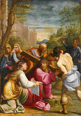  Christ bearing the Cross Print by Guido Reni