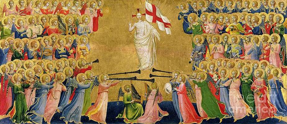Wall Art - Painting - Christ Glorified in the Court of Heaven by Fra Angelico