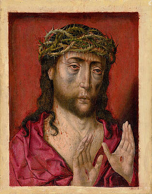 Christ with the Crown of Thorns, Tortured Christ Print by Aelbrecht Bouts