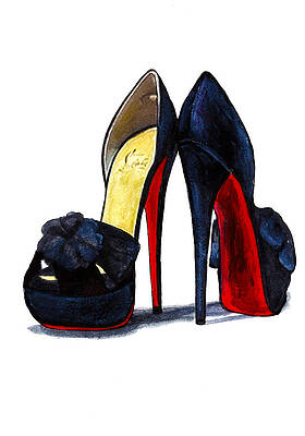 black and red designer shoes