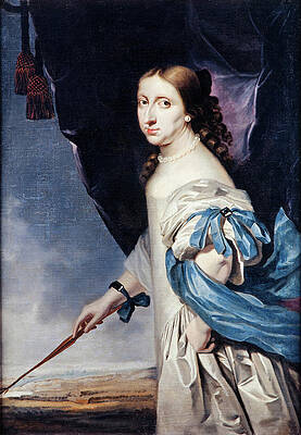 Christina of Sweden Print by Abraham Wuchters