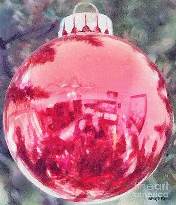 Reflective Pink Ornament Wall Art