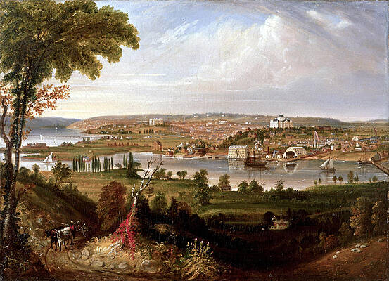 City of Washington from Beyond the Navy Yard Print by George Cooke