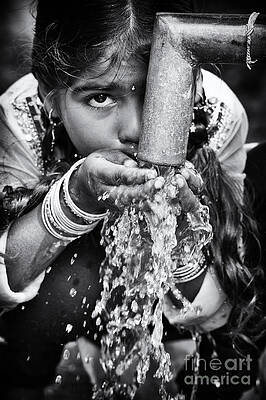 Teenage Girl Drinking Water Photograph by Ian Hooton/science Photo Library  - Fine Art America