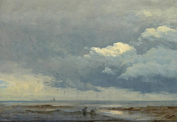 Cloud Study with two Figures Print by Albert Bierstadt