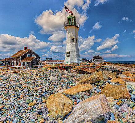 Wall Art - Photograph - Clouds At Scituate Lighthouse by Brian MacLean