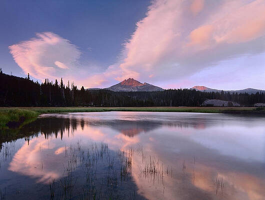 Wall Art - Photograph - Clouds Reflected In Sparks Lake Oregon by Tim Fitzharris