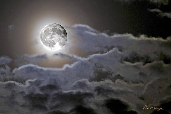 Wall Art - Photograph - Cloudy Moon by Dan McGeorge