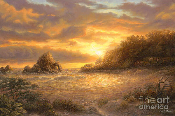 Wall Art - Painting - Coastal Sunset by Chuck Pinson
