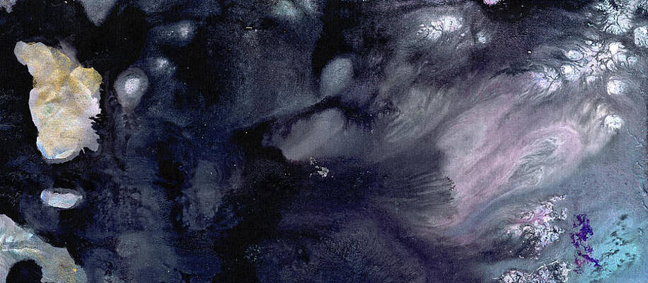 Cold Winter Night Large Abstract Canvas Painting Painting By