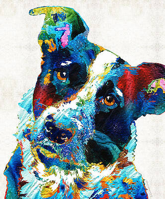 Wall Art - Painting - Colorful Dog Art - Irresistible - By Sharon Cummings by Sharon Cummings