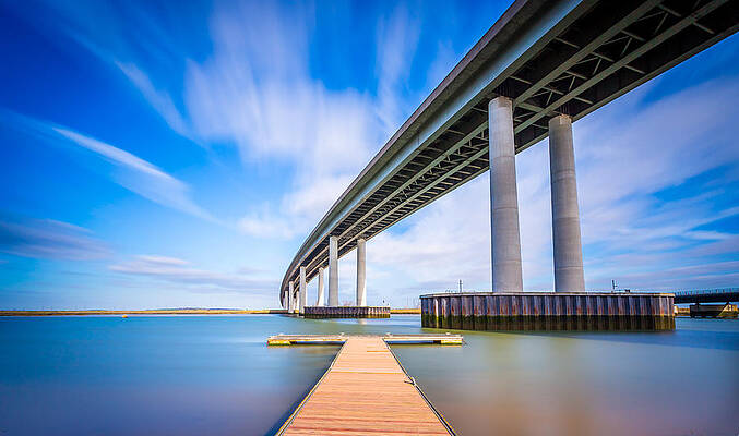 Colour Wide River Bridge by Gary Gillette Colour Wide River Bridge by Gary Gillette