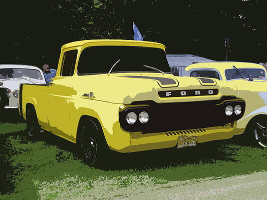 Comic Strip Ford Pick up Truck by Dawn Hay