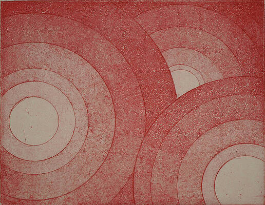 Wall Art - Drawing - Concentric Red by Erik Paul
