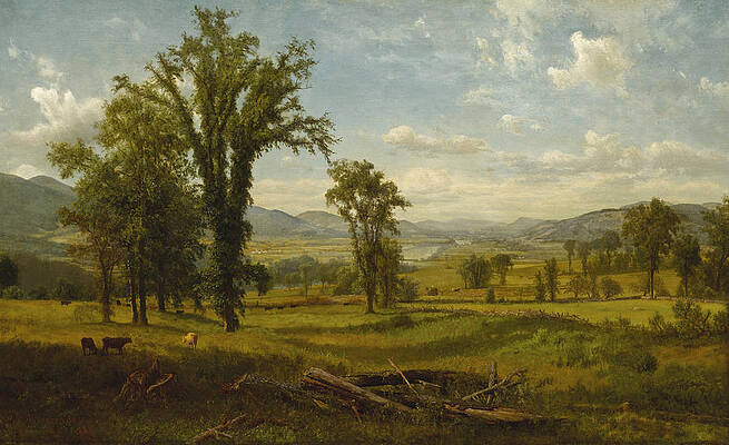 Connecticut River Valley, Claremont, New Hampshire Print by Albert Bierstadt