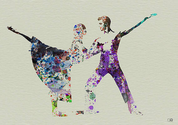 Wall Art - Painting - Couple Dancing Ballet by Naxart Studio