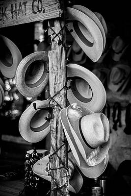 Wall Art - Photograph - Cowboy Hats at Snail Creek Hat Company by David Morefield
