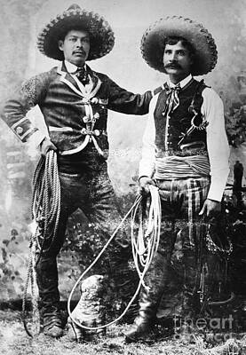 Wall Art - Photograph - COWBOYS, c1900 by Granger