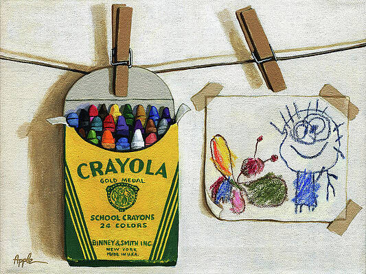 Colorful Crayons Set of 3 Square Prints – Helen Makadia Fine Art