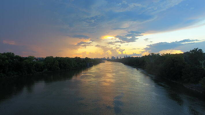 Cumberland River - Nashville  by Michael Tims