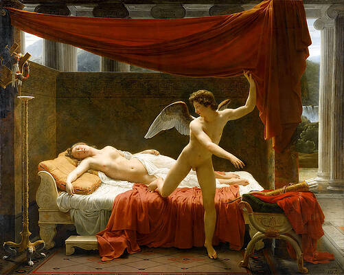Cupid And Psyche Print by Francois-Edouard Picot