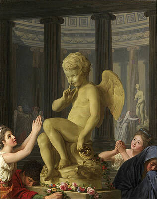 Cupid's worship Print by Alexander Roslin