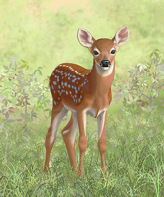 Baby Deer Paintings Fine Art America