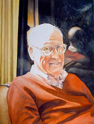 Wall Art - Painting - Dad's Red Sweater by Barbara Pease