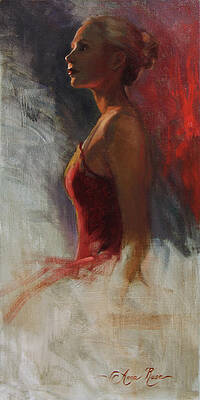 Wall Art - Painting - Dancer in Rim Lighting by Anna Rose Bain